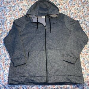 Gray Nike Therma-Fit Tall Full Zip Hoodie